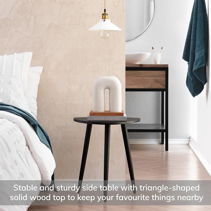 MH London Tri Pin Side Table I Handmade Natural Mango Wood, Naturally Moisture - Image 4