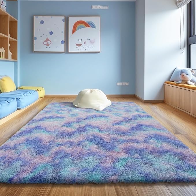 8x10 Fluffy Area Rugs for Living Room, Shag Area Rug for Bedroom, Soft Fuzzy by yulidayang