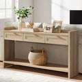 SICOTAS Rattan Console Table for Entryway by SICOTAS