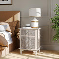 SUNBURY End Table Living Room Small Side Table w Drawer, 2-Tier MDF Living Room by SUNBURY