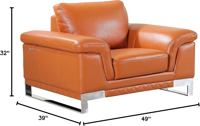 Blackjack Furniture Weston Collection Italian Leather Living Room Chair - Image 12