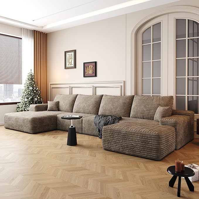 136" Sectional Couches for Living Room Cloud Couch Sofa by AWarmHomeForYou