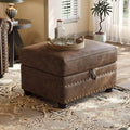 ONBRILL Faux Leather Ottoman by ONBRILL