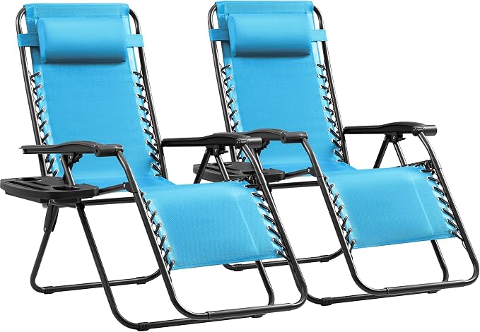 Devoko Patio Zero Gravity Chair Outdoor Folding Adjustable Reclining Chairs by DEVOKO