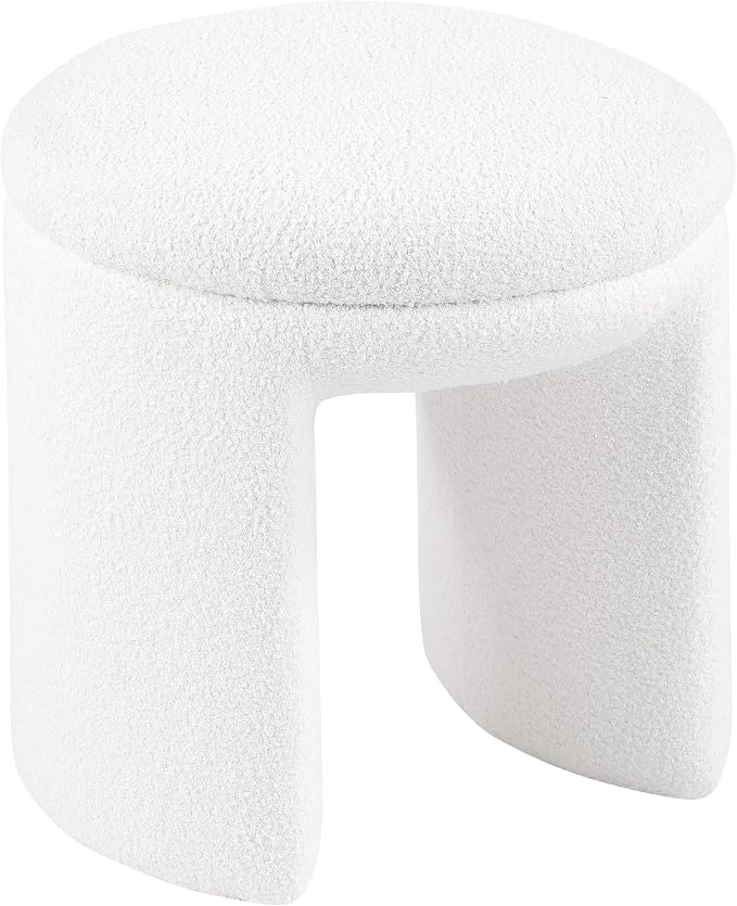 Furniture of America Rami Modern 18-inch Solid Wood Upholstered Ottoman - Image 4