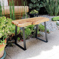 WELLAND Live Edge Cedar Bench, Farmhouse Entryway Bench by WELLAND