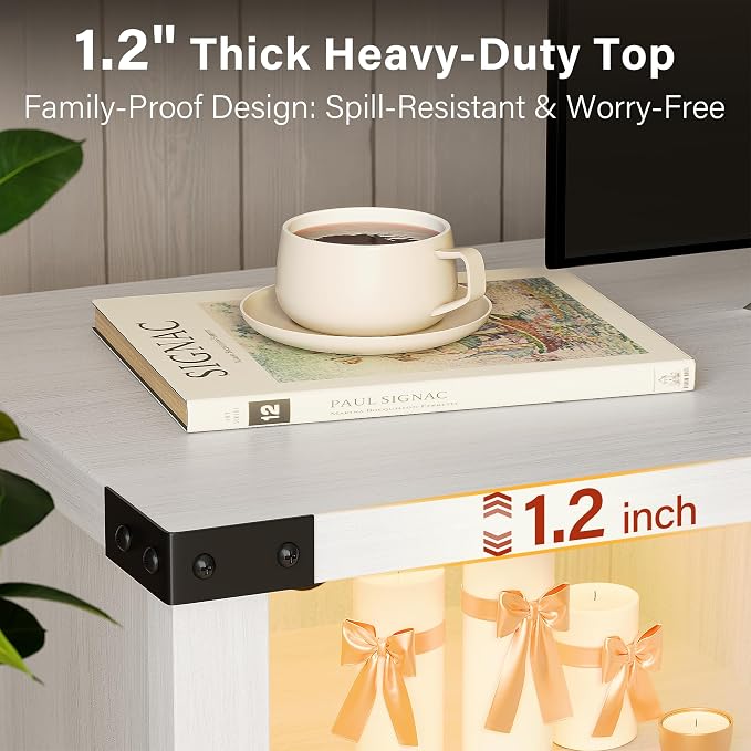 YESHOMY LED Fireplace TV Stand - Image 8