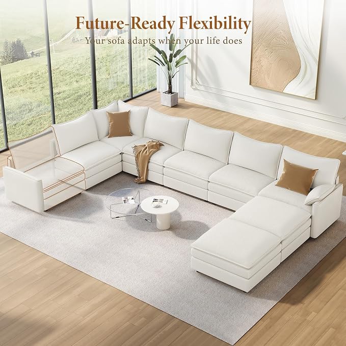 Vesgantti Large Modular Sectional Sofa, Big Comfy Cloud Couch - Image 8
