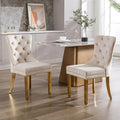 KCC Velvet Dining Chairs Set of 2, Upholstered High-end Tufted Dining Chair by KCC