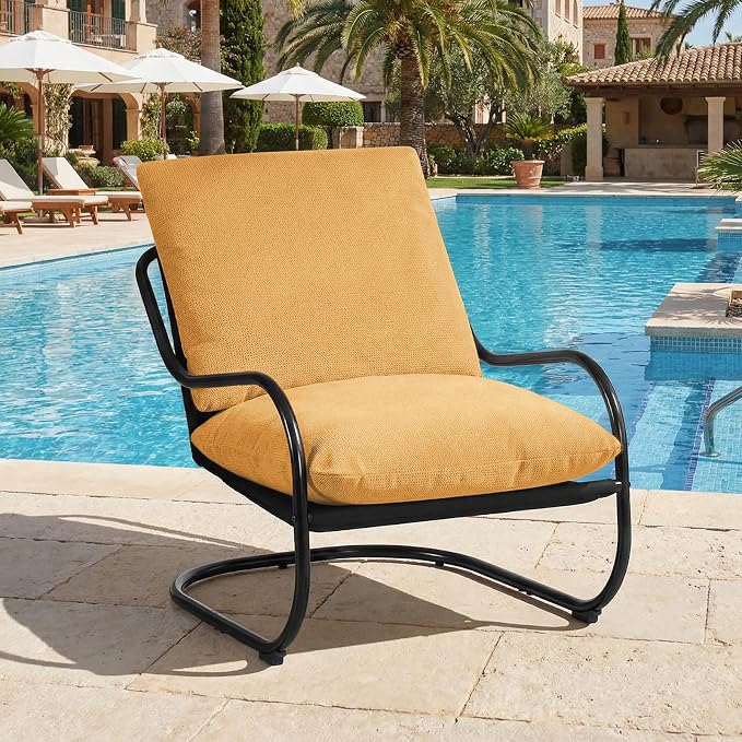 Peace nest Modern Accent Chair, Soft Upholstered Armchair - Image 3