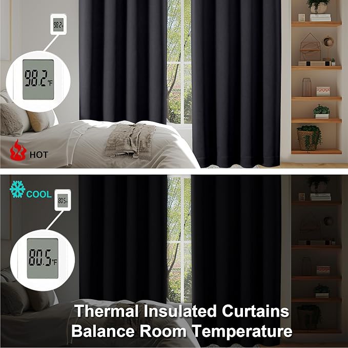 Simplebrand Ava Halloween Black Short Blackout Curtains - Image 6