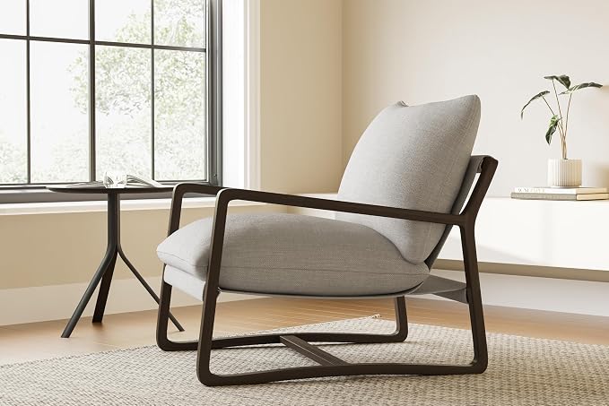 VALENCIA THEATER SEATING Lagon Wood Accent Chair, Mid-Century Modern Armchair - Image 4