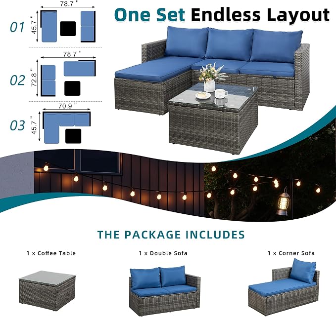 SUNLEI 4-Piece Patio Furniture Set - Image 6