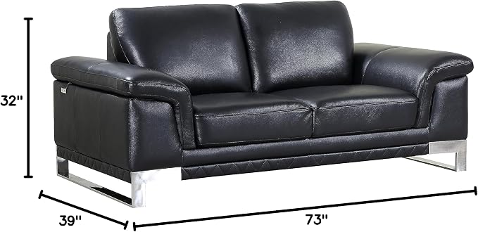 Blackjack Furniture Weston Collection Genuine Italian Leather Living Room - Image 13