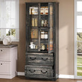 YITAHOME 76'' Tall Kitchen Pantry Cabinet, Freestanding Storage Cabinet by YITAHOME