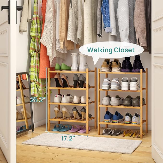 viewcare Small Shoe Rack, 4-Tier Rack - Image 4