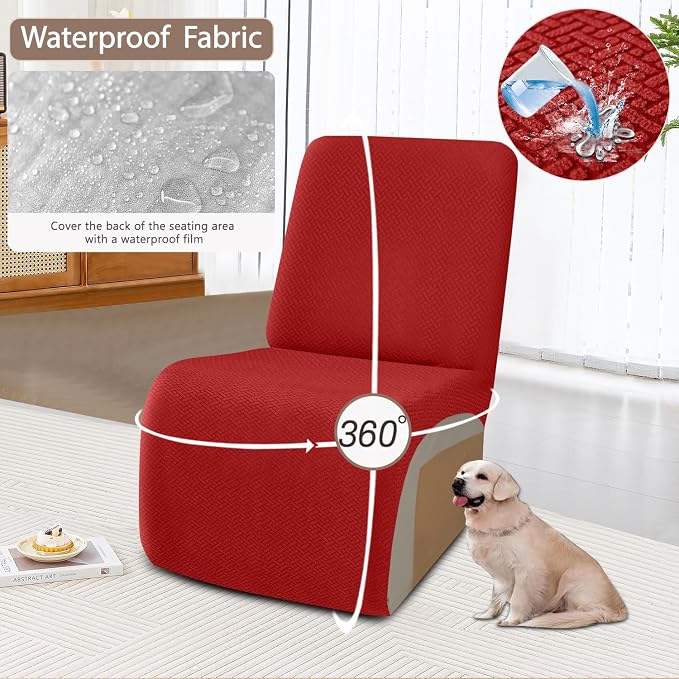 ALIECOM 100% Waterproof Recliner Sectional Couch Covers L Shape Stretch Corner - Image 4