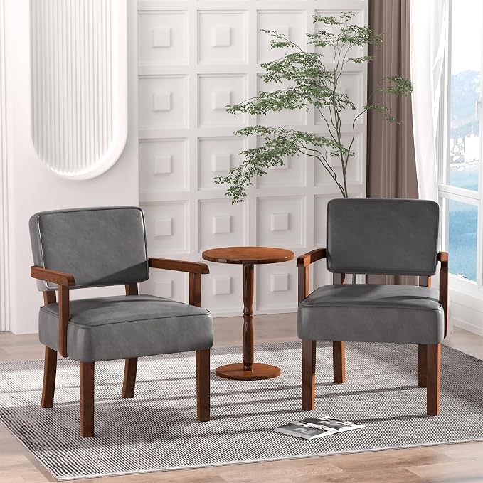 FAGAGA Accent Chair, PU Leather Oversized Living Room Chairs - Image 7