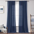 Navy Blue Curtains 96 inch Length by Jolilight