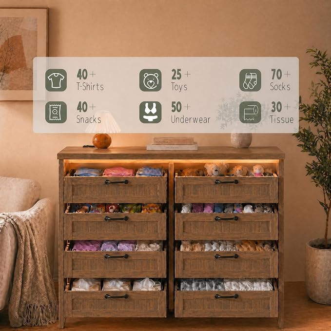 GarveeLife 8 Drawer Chest Dresser - Image 4