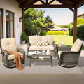 ovios 5-Piece Patio Furniture Set, Outdoor Wicker Sofa by OVIOS