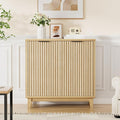 Fluted Cabinet with Storage, 2 Doors Sideboard Buffet, Mid Century Modern by FiveWillowise