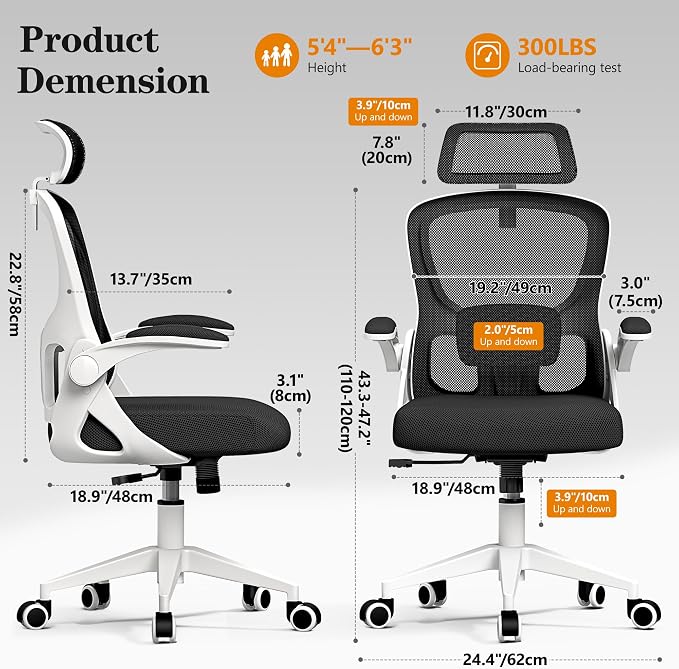 Ergonomic Office Chair, High Back Desk Chair - Image 2