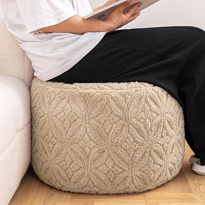 Plush Multi-Functional Ottoman Pouf – Ergonomic Ottoman Foot Rest - Image 5
