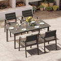 Outdoor Dining Set for 4, Patio Table and Chairs Set by Oasbira
