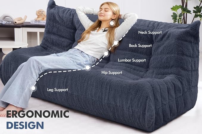Bean Bag 3-Seater Chair Big Sofa Beanbag Chair - Image 4