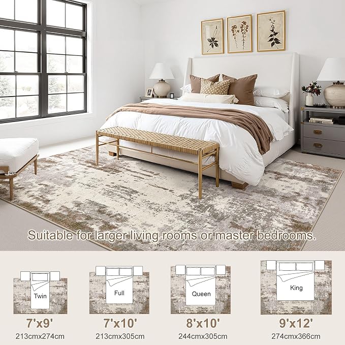 UERMEI 9x12 Area Rug Living Room Rugs - Image 2