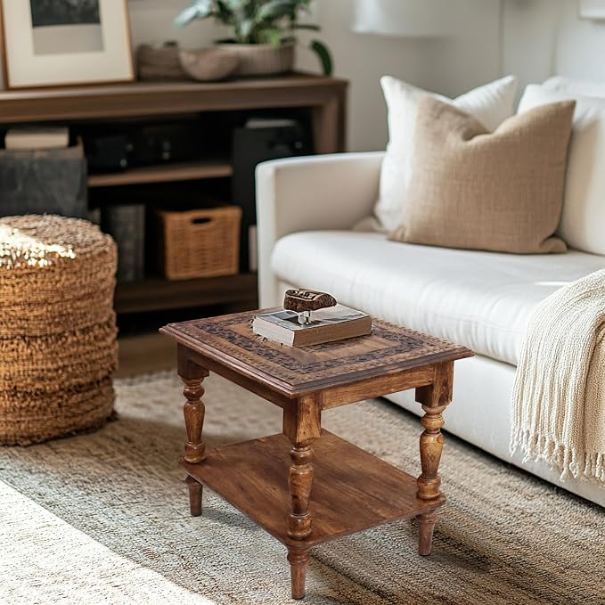 COTTON CRAFT Solid Wood End Table - Image 5