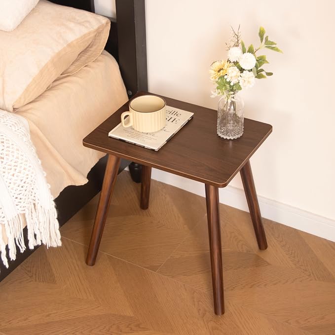 Small Side Table, Mid Century Modern End Tables Living Room, Wood Accent Bed - Image 2