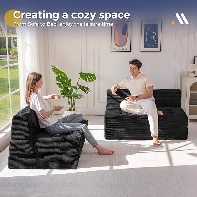 MAXYOYO 8" Folding Sofa Bed, Fold Out Chair Bed Sleeper Chair, Convertible - Image 9