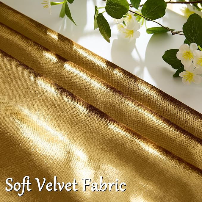 GIGIZAZA Gold Velvet Decorative 20x20 Throw Pillow Covers - Image 3