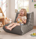 Hobestluk Small Bean Bag Chair Leather Beanbag Lazy Floor Sofa Bean Bags by YourHomeDeservesMore