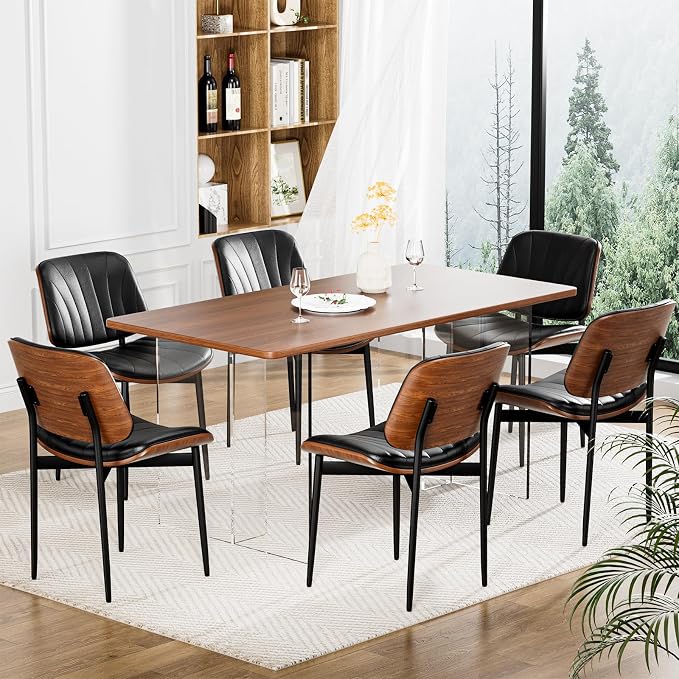 YaFiti Dining Chairs Set of 8, Dining Room and Kitchen Chairs, Mid Century - Image 7