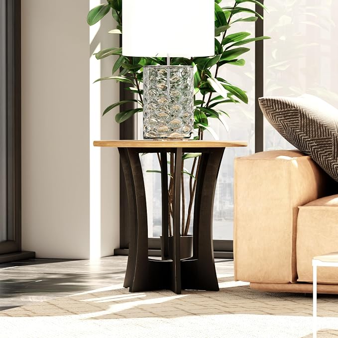 COZAYH Farmhouse Round End Table - Image 8