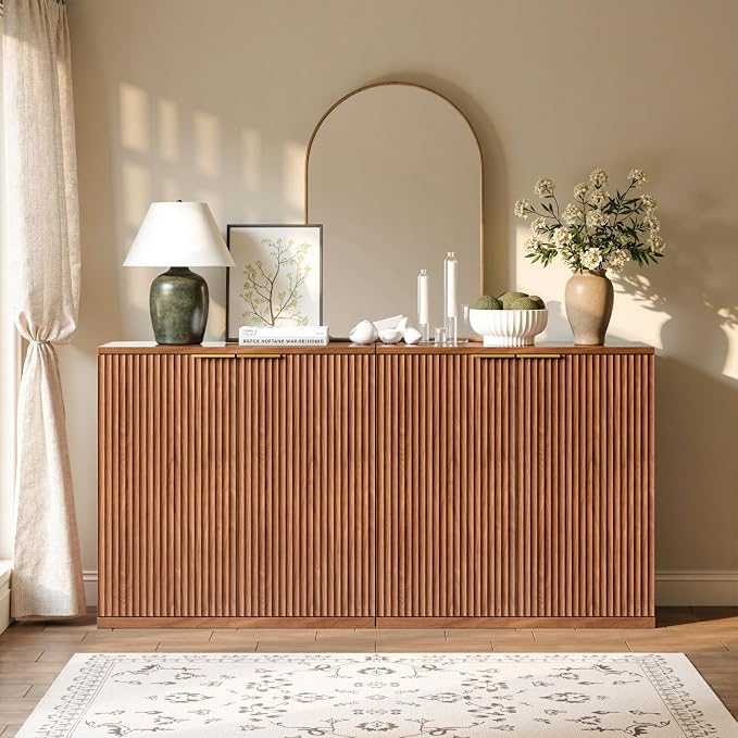 Evermagin 31.5" Walnut Buffet Cabinet - Image 3