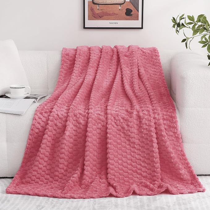 Rose Pink Throw Blanket 50"×60" inches Gifts - Image 3