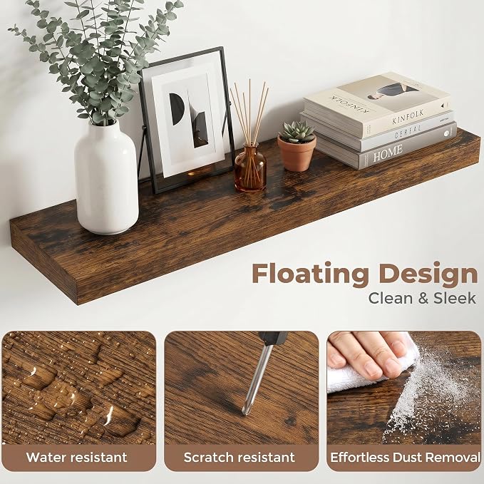 FLYJOE Floating Shelves for Wall, 32 Inch Floating Shelves Set of 2, Kitchen - Image 4