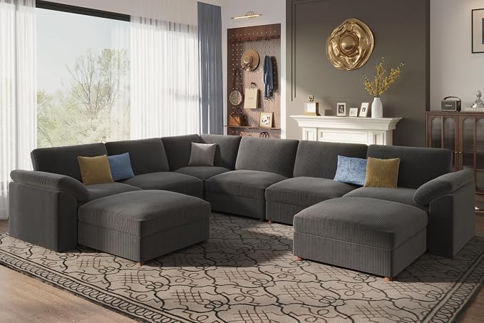 EASE MOOSE Oversized Sectional Modular Sofa, Large U Shape Sectional Couch Wide - Image 5