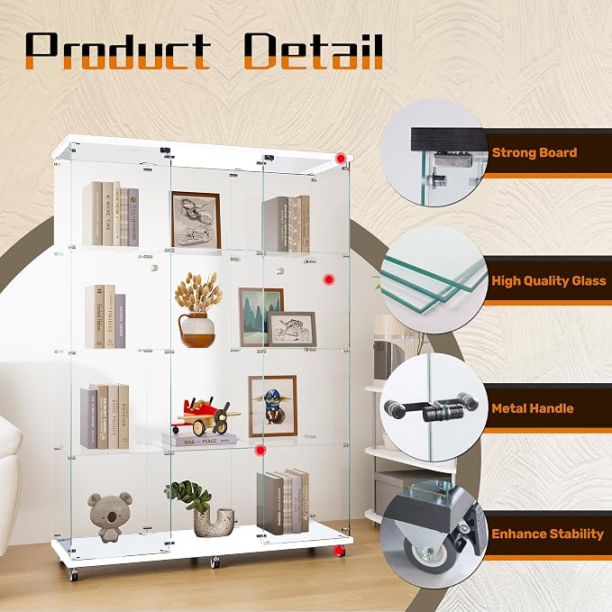 LFT HUIMEI2Y Glass Display Cabinet 12 Shelves - Image 5