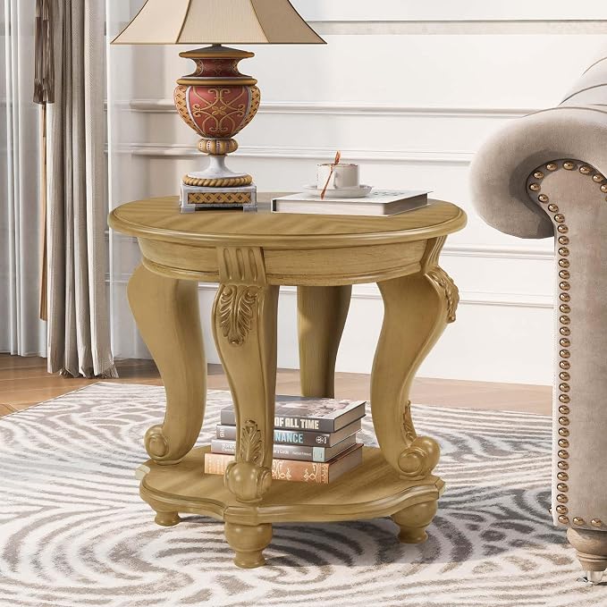 Solid Wood Coffee Table Set for Living Room, Coffee Table & 2 End Side Table - Image 8