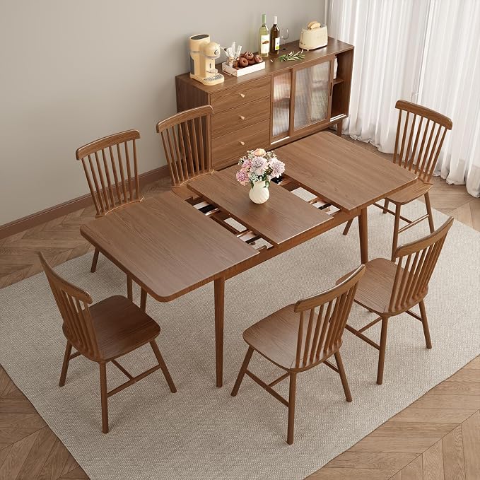 Muwuele Solid Wood Extendable Dining Table - Image 9