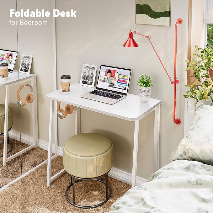 WOHOMO Folding Desk, 31.5" Small Desk - Image 5