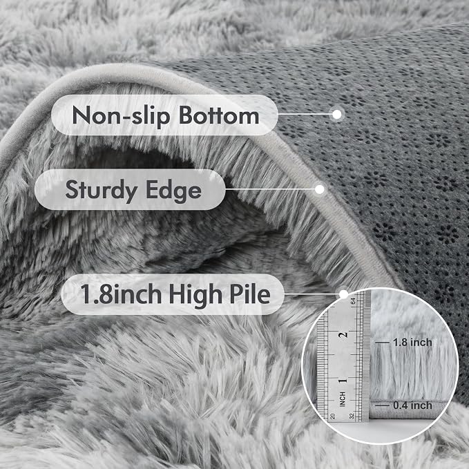 7x10 Ft Extra Large Shag Rugs for Living Room, Tie Dyed Ultra Soft Fluffy Furry - Image 5