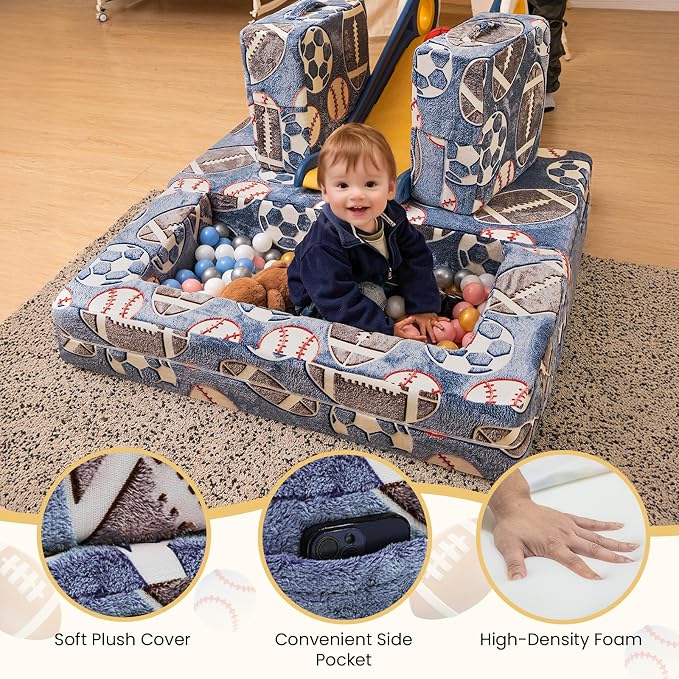 Cvortll Modular Kids Play Couch, Glow in Dark Kids Sofa, Child Sectional Sofa - Image 8