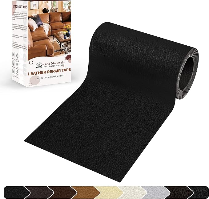 KING MOUNTAIN Leather Repair Patch, 4 x 63 Inches self Adhesive Leather Repair by ForABetterHomeLife