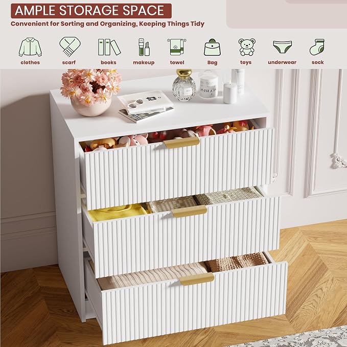 Garvee 3 Drawer Dresser for Bedroom - Image 7